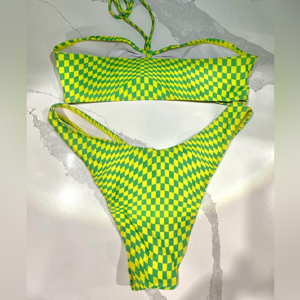 SOLY HUX Checkered Halter High Cut Bikini - Picture 4 of 4